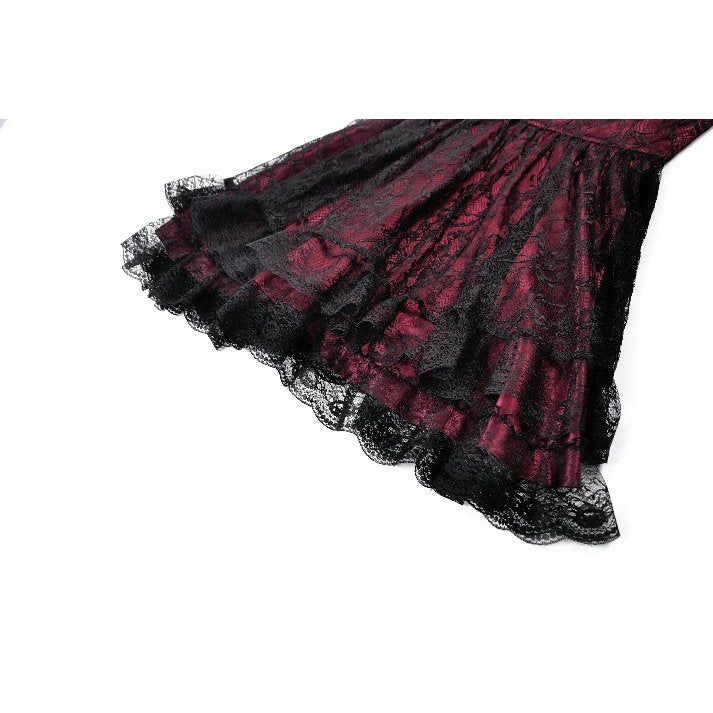Dark in Love Red Black Lace Princess Dress with Star Charms