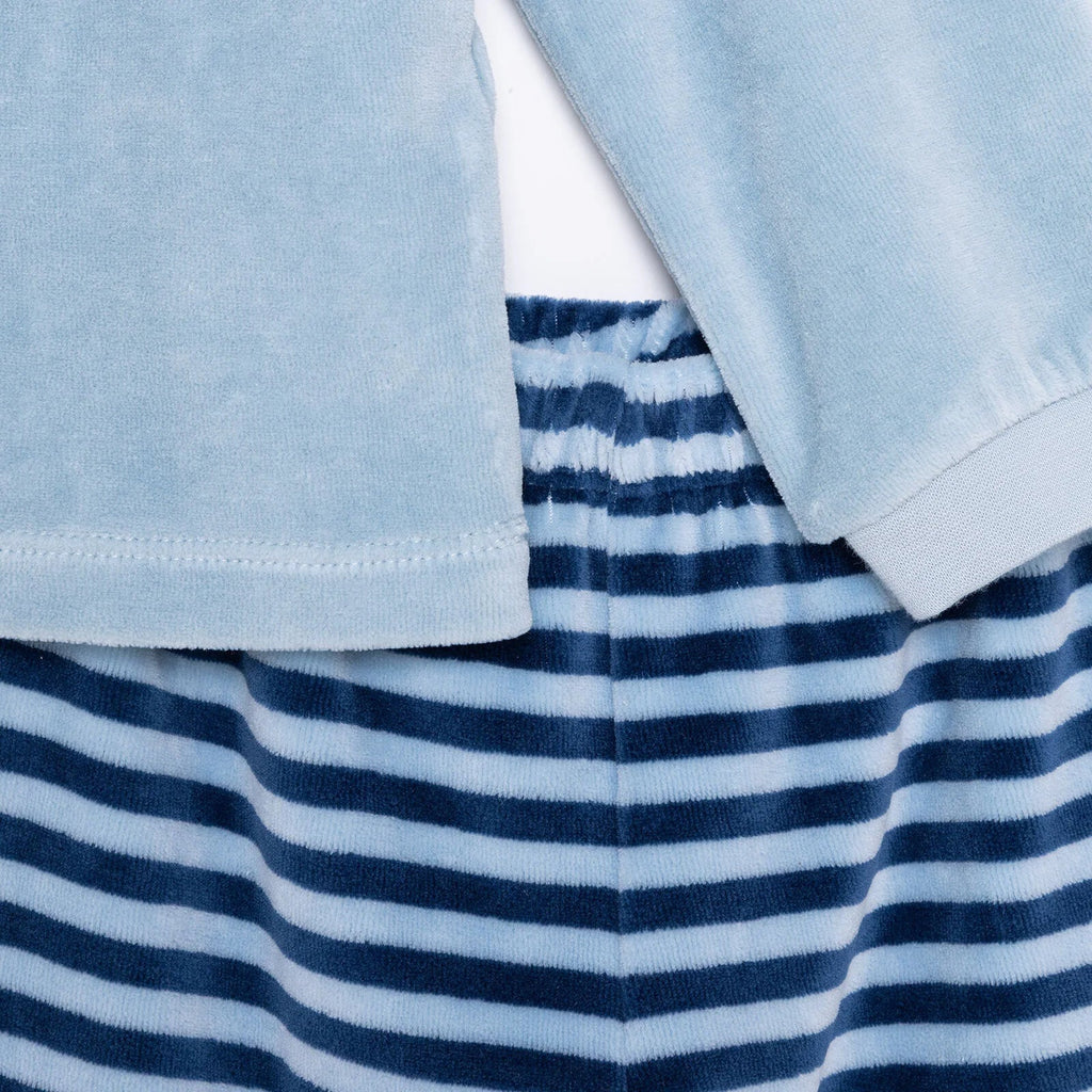 HelloBaby Velvet Pyjamas Set - Blue