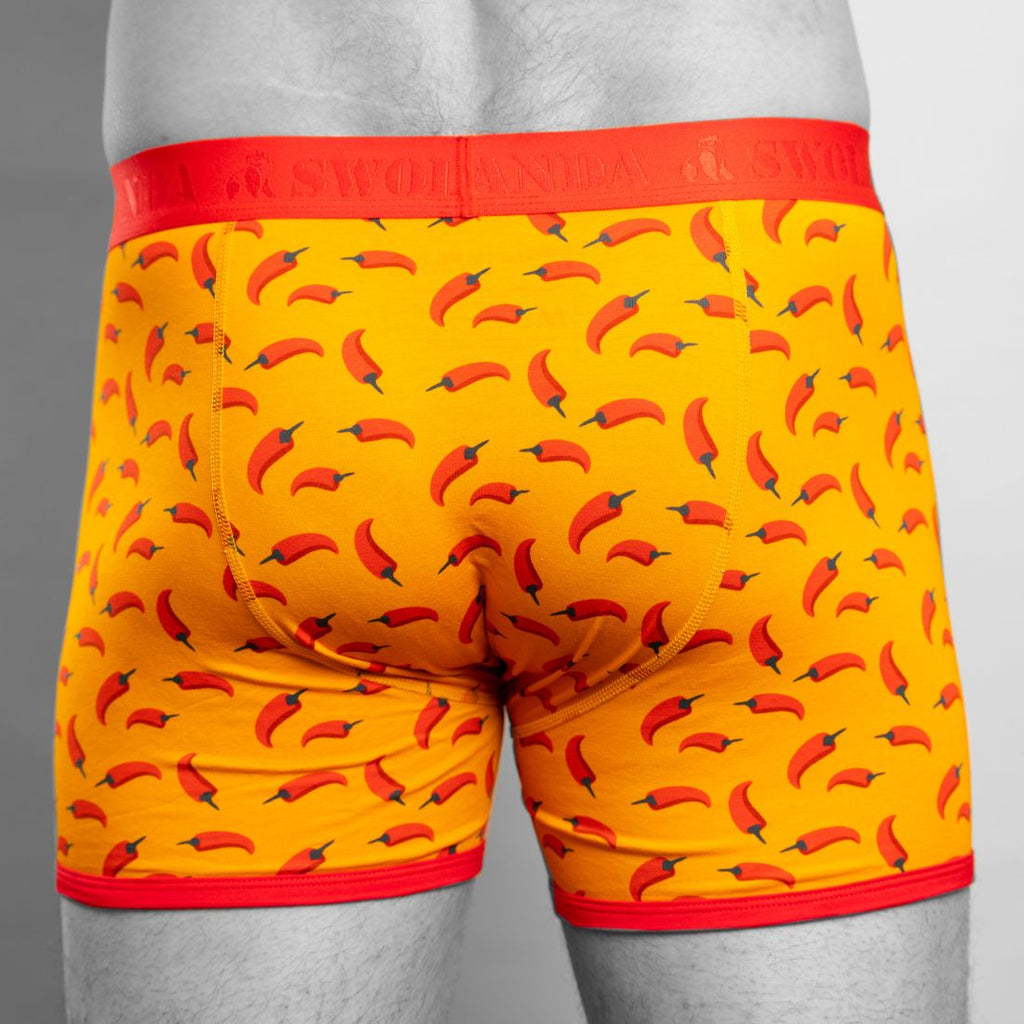 Swole Panda Chillies Bamboo Boxers – Breathable Anti-Chafe Underwear