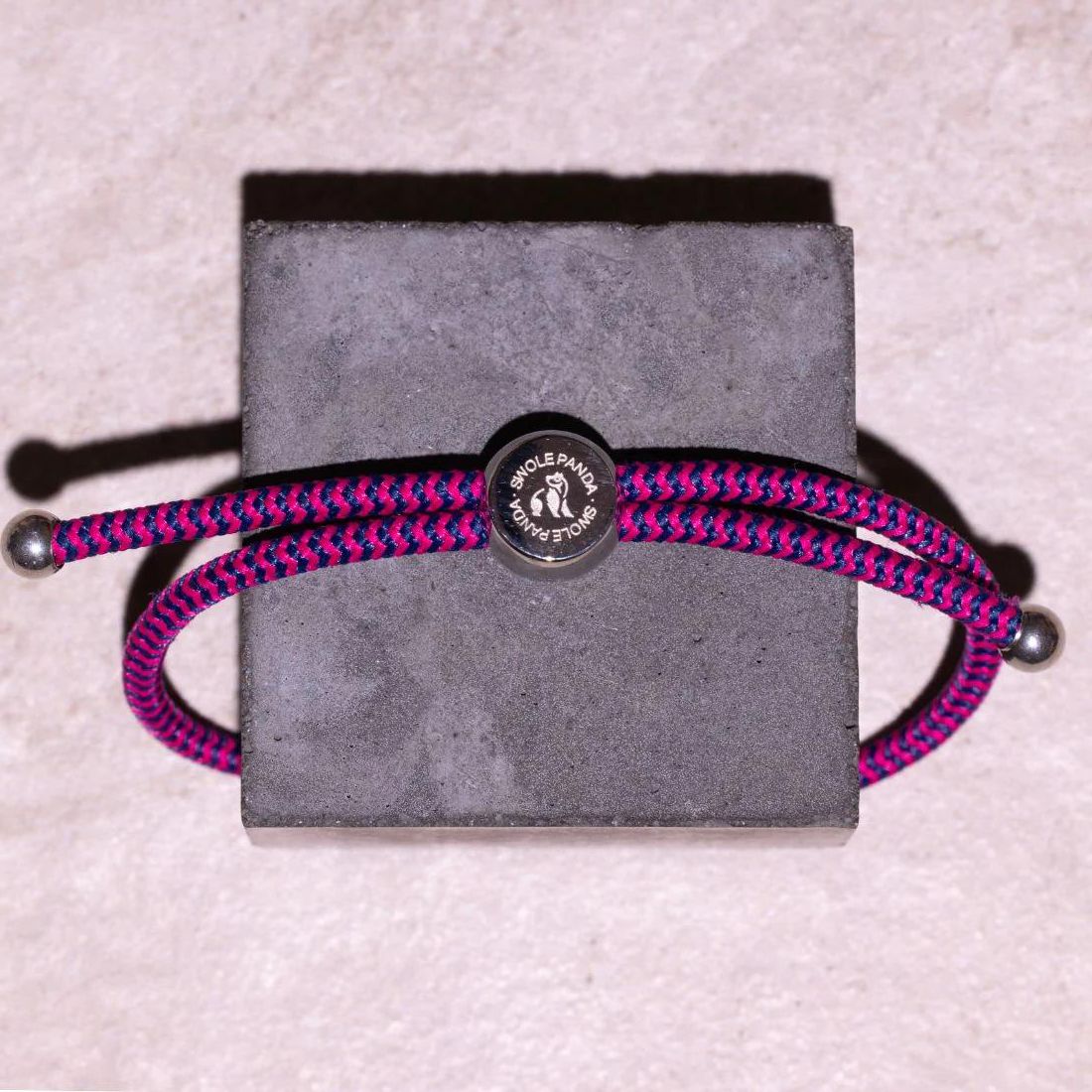 Swole Panda Rich Pink Zigzag Recycled Rope Bracelet | Sustainable Unisex