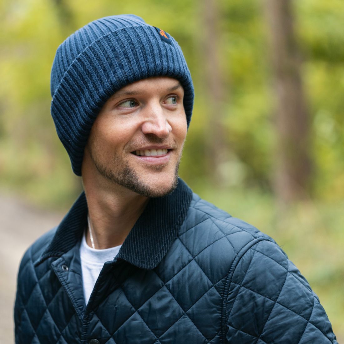 Swole Panda Organic Cotton Beanie – Sustainable Unisex Hat in Navy