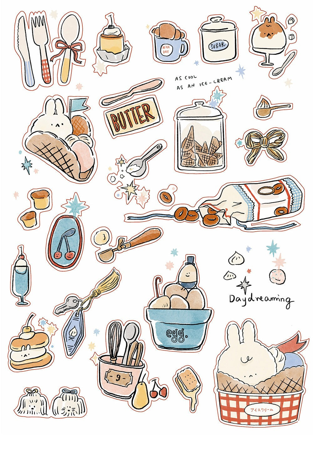 Afternoon Tea Washi Sticker Sheet - A Gator Life Cute Journaling Decor