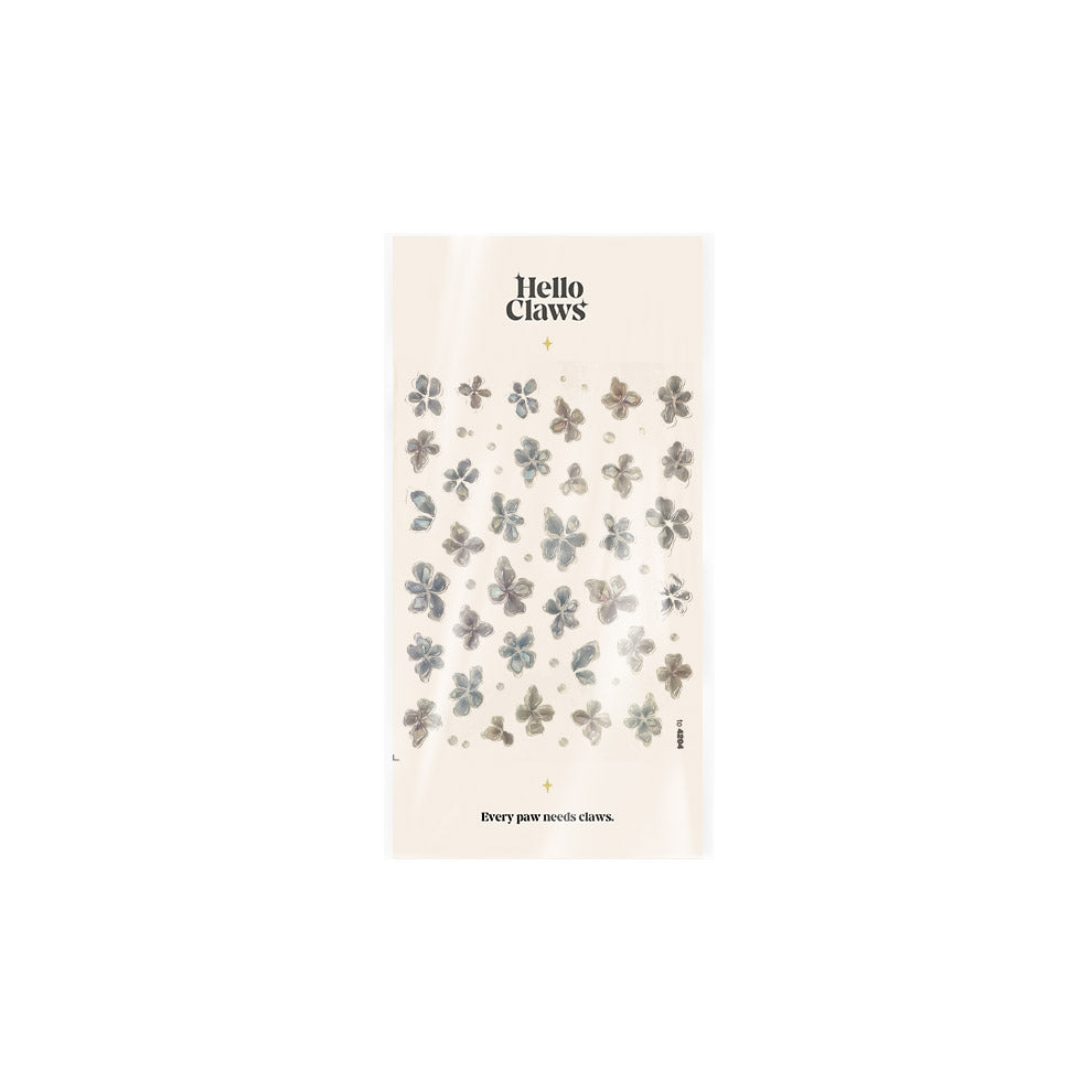 LuLuFun Studio Crystal Flower Nail Art Stickers – Ultra-Thin Floral Decals
