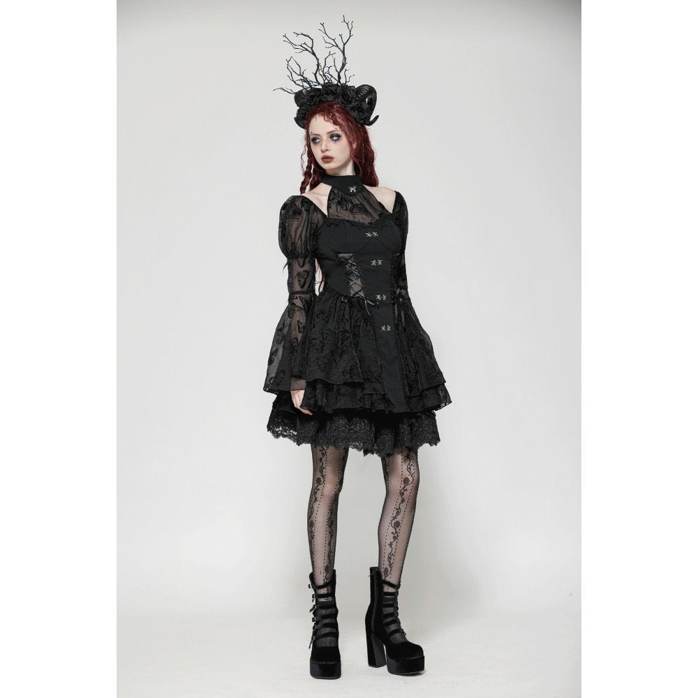 Dark in Love Blanche Butterfly Dress – Victorian Gothic Lace Gown