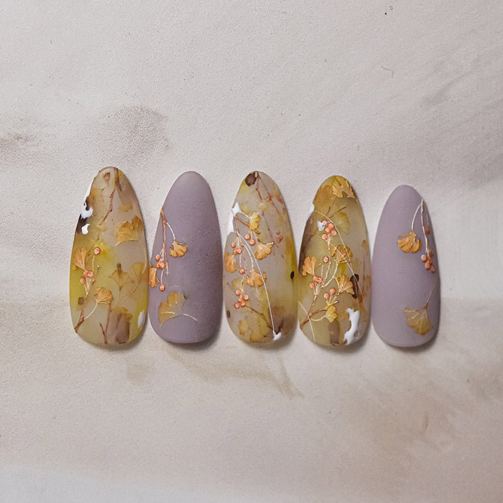 LuLuFun Studio Autumn Leaf 5D Nail Deco Stickers - Ultra-Thin 1 Sheet