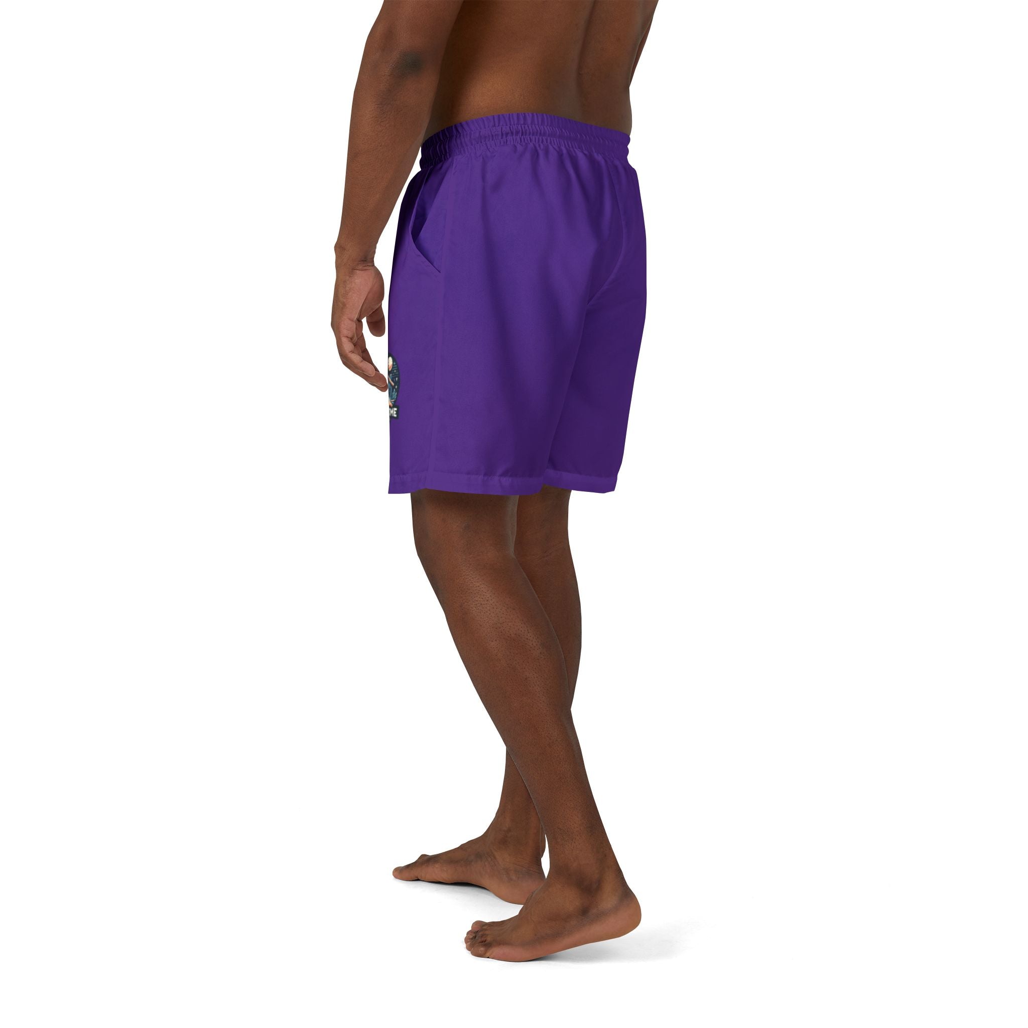 Purple Unisex Swim Shorts with 'First Home' Design | Beachwear, Summer Shorts, Pool Party, Vacation Essentials, Gift Idea