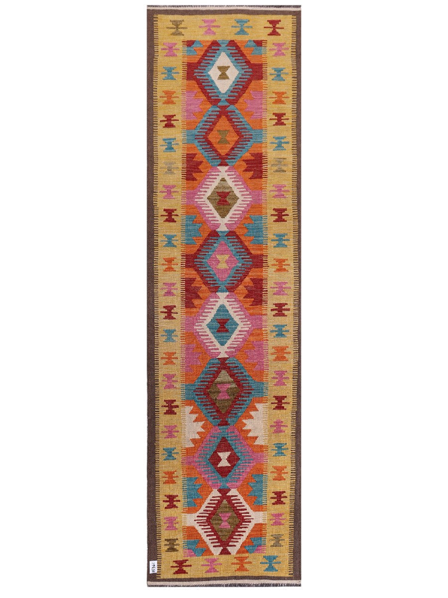 Maimana Kilim Runner - 303 x 82 cm
