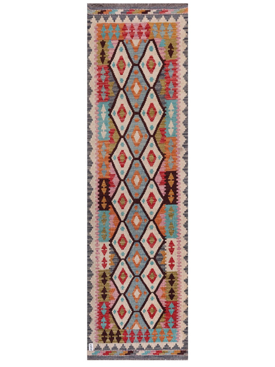 Maimana Kilim Runner - 302 x 87 cm