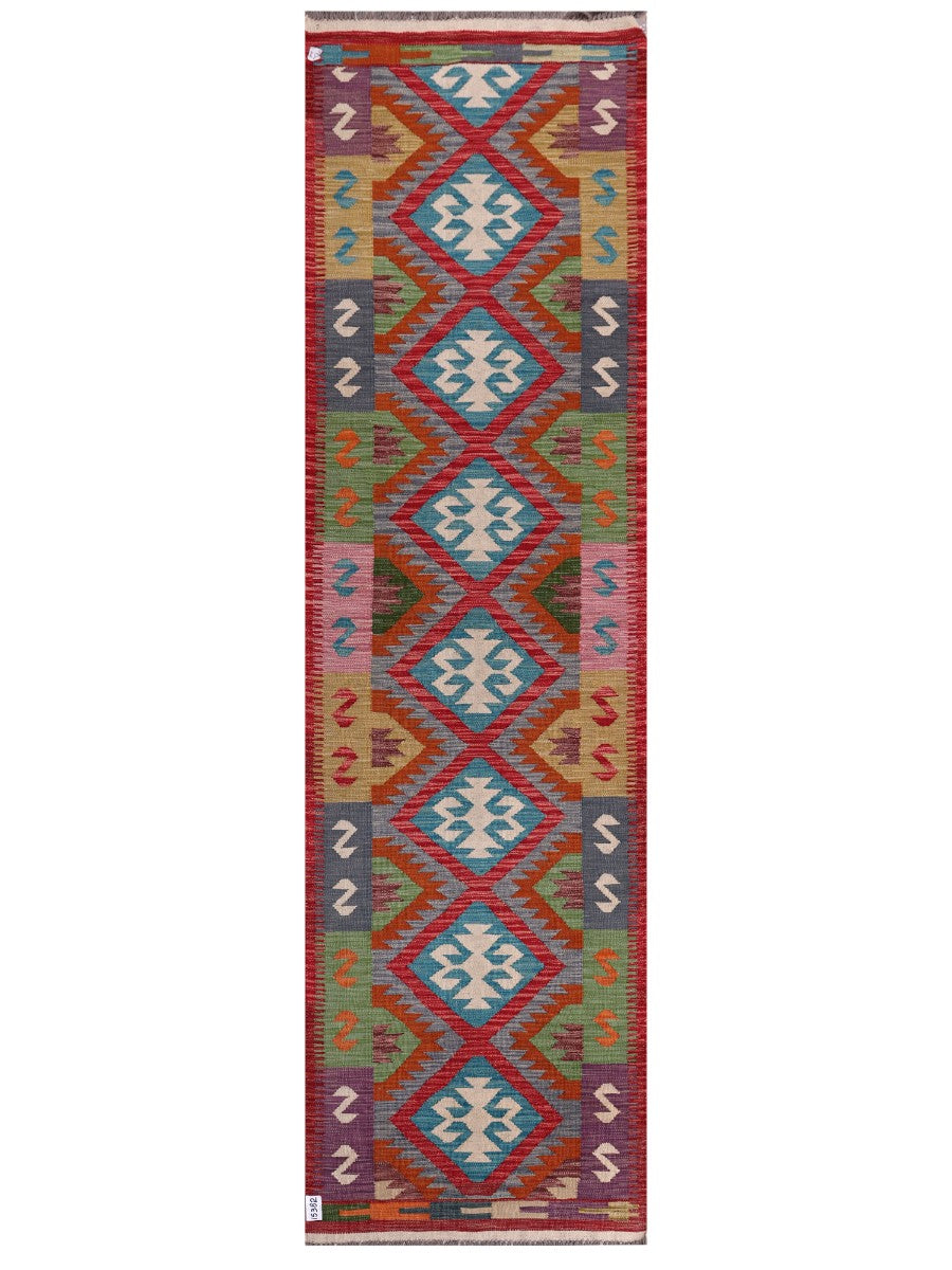 Maimana Kilim Runner - 301 x 85 cm