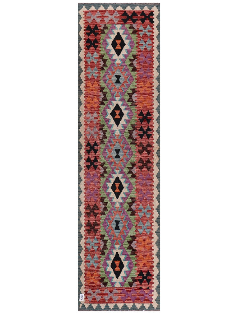 Maimana Kilim Runner - 299 x 81 cm