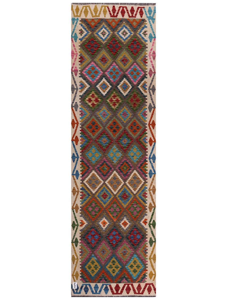 Maimana Kilim Runner - 296 x 87 cm