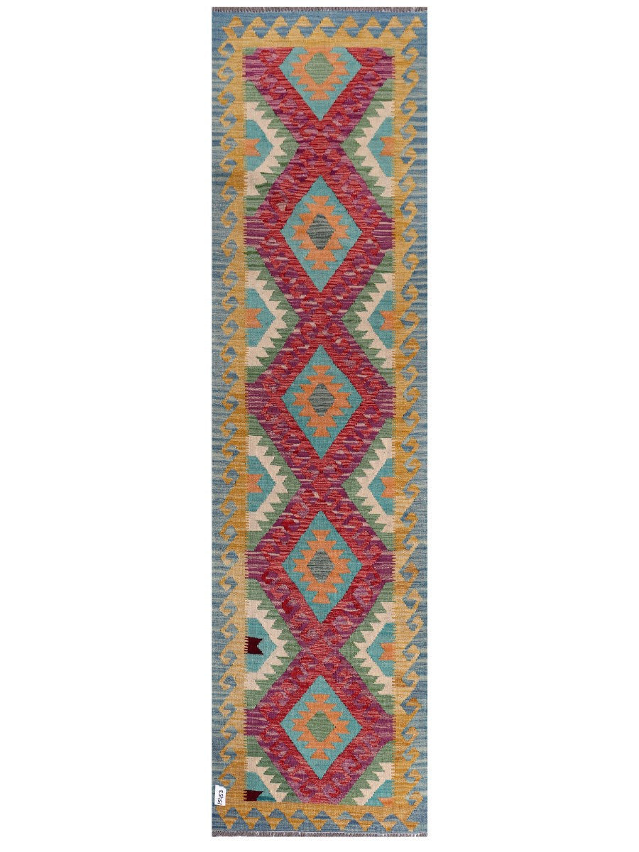 Maimana Kilim Runner - 299 x 79 cm