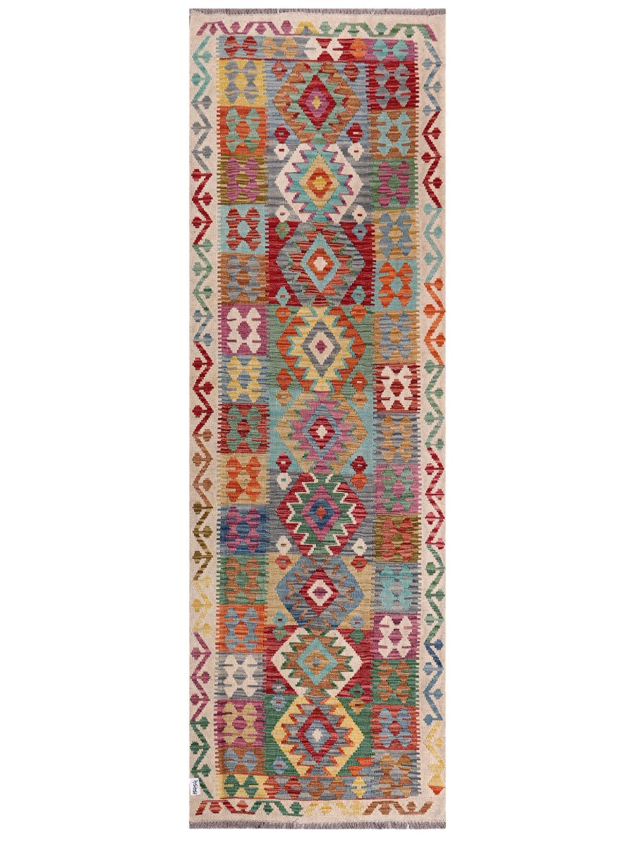 Maimana Kilim Runner - 295 x 94 cm