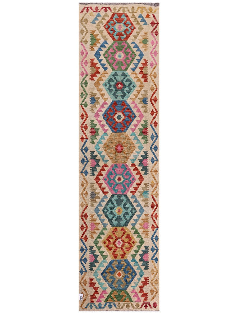 Maimana Kilim Runner - 309 x 82 cm