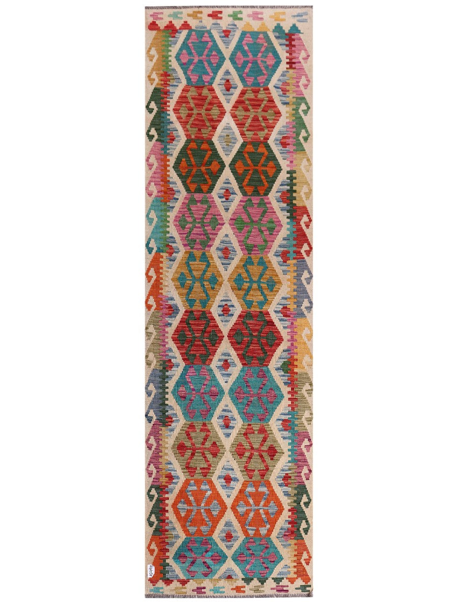 Maimana Kilim Runner - 301 x 87 cm