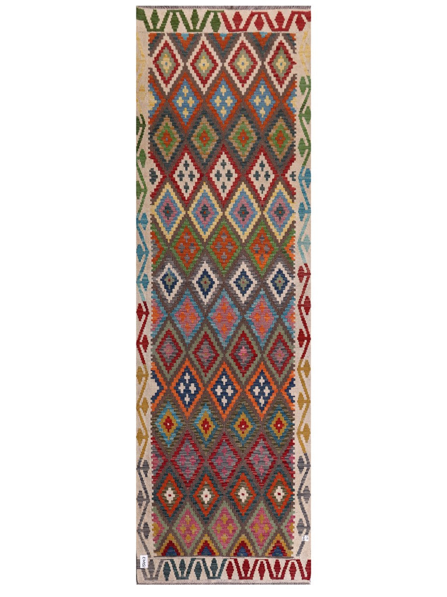 Maimana Kilim Runner - 302 x 93 cm