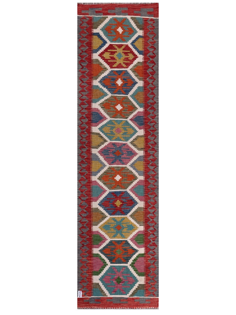 Maimana Kilim Runner - 292 x 79 cm