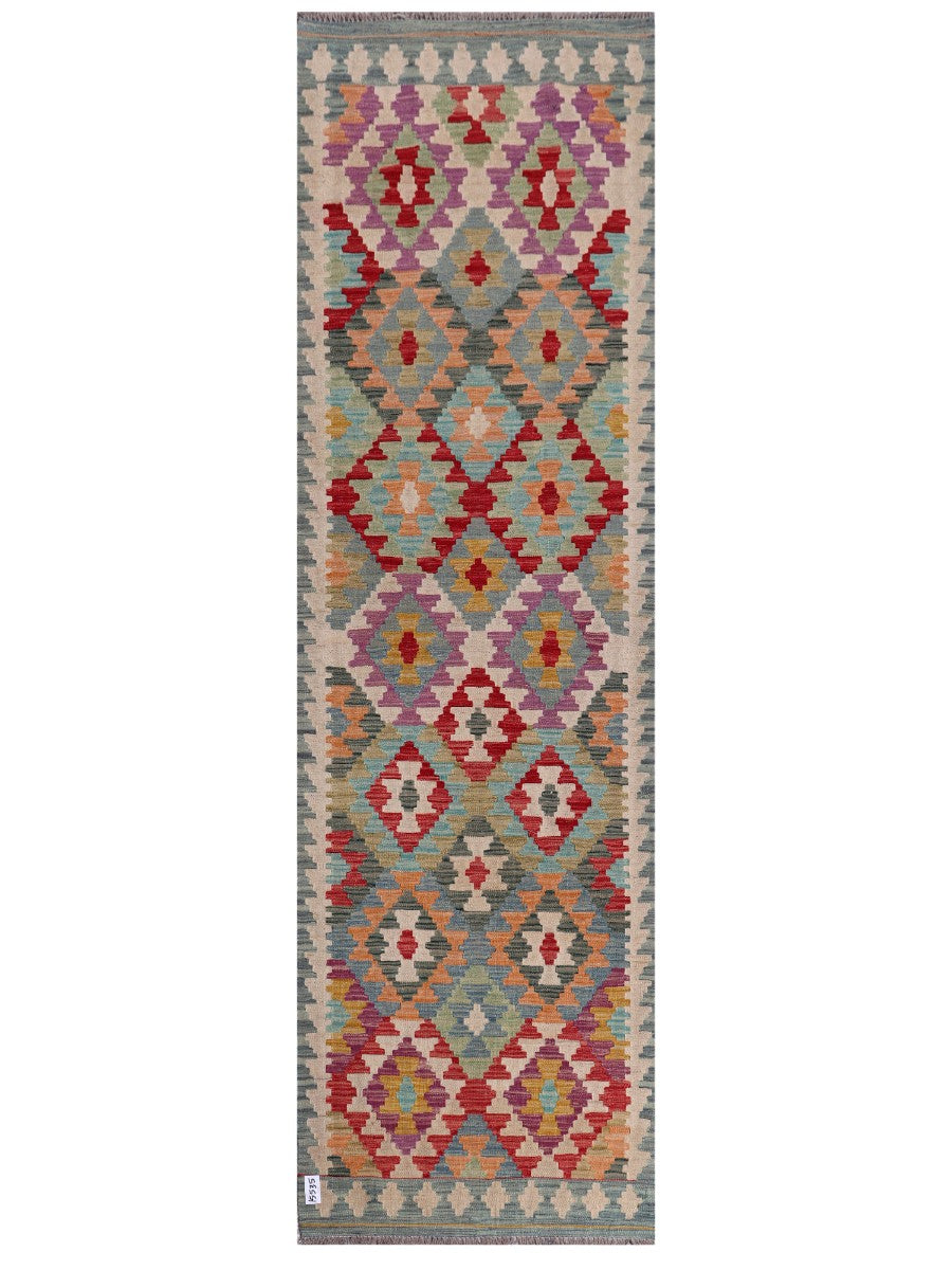 Maimana Kilim Runner - 294 x 87 cm