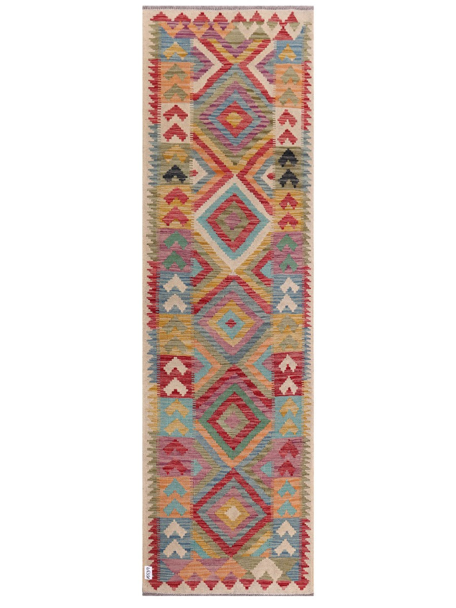 Maimana Kilim Runner - 291 x 86 cm