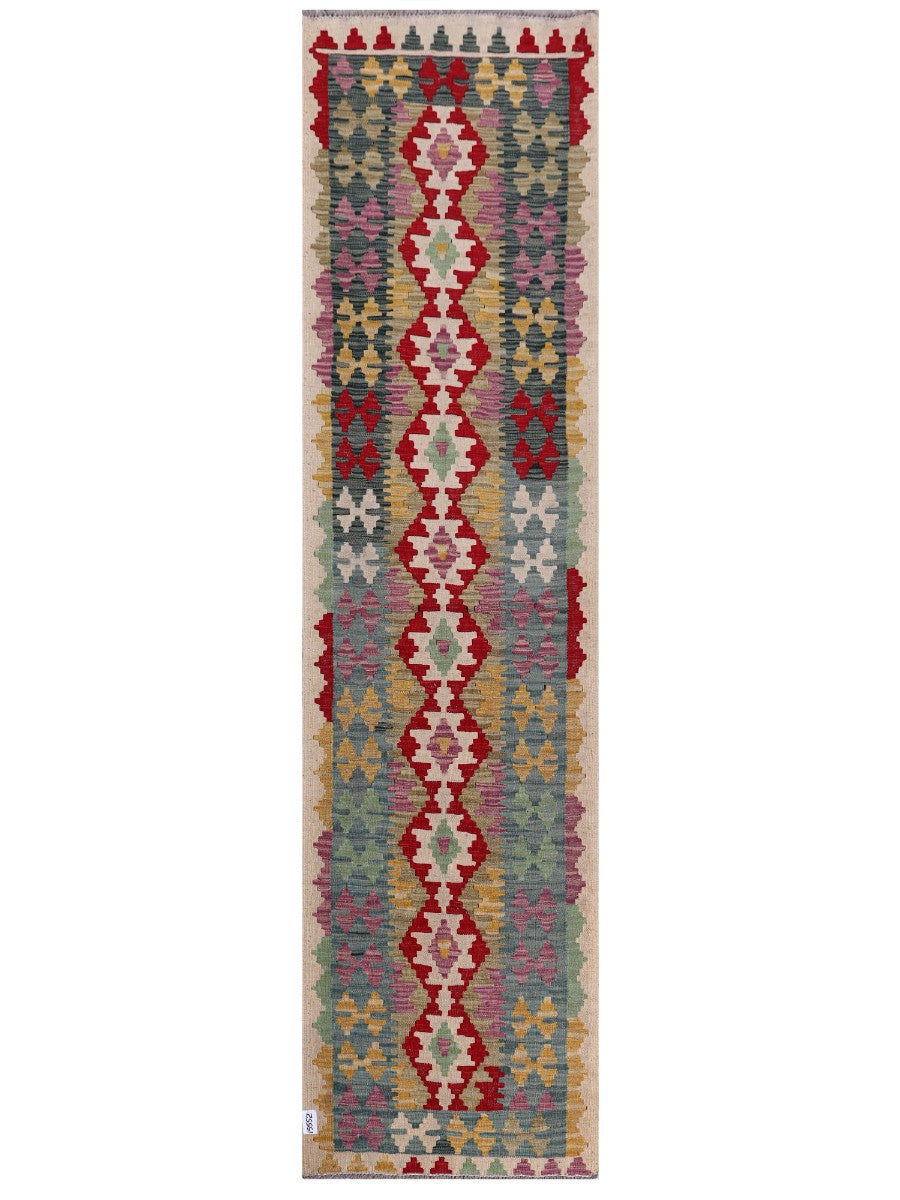 Maimana Kilim Runner - 306 x 79 cm