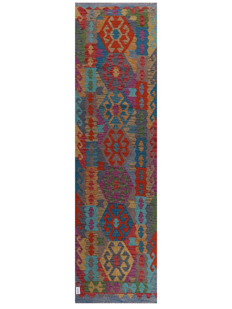 Maimana Kilim Runner - 296 x 82 cm