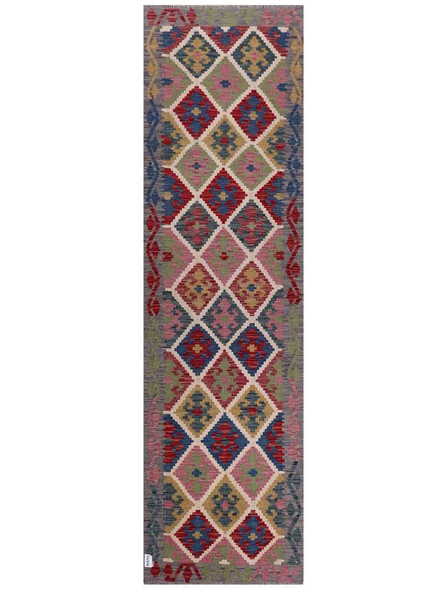 Maimana Kilim Runner - 306 x 86 cm