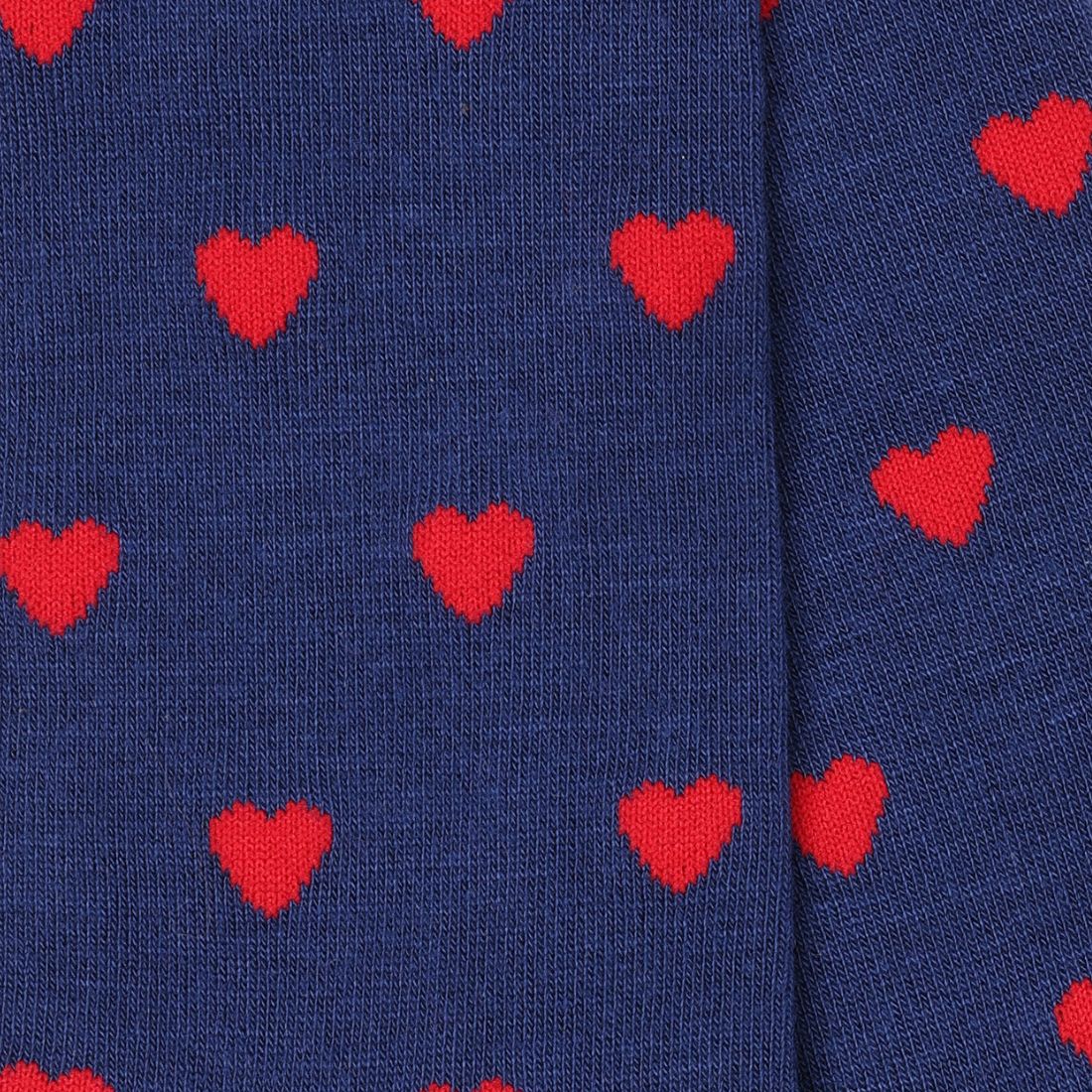 Swole Panda Bamboo Socks – Royal Blue Heart Pattern Breathable Socks