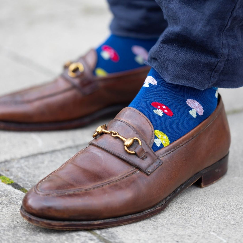 Swole Panda Mushroom Bamboo Socks – Breathable Patterned Crew Socks
