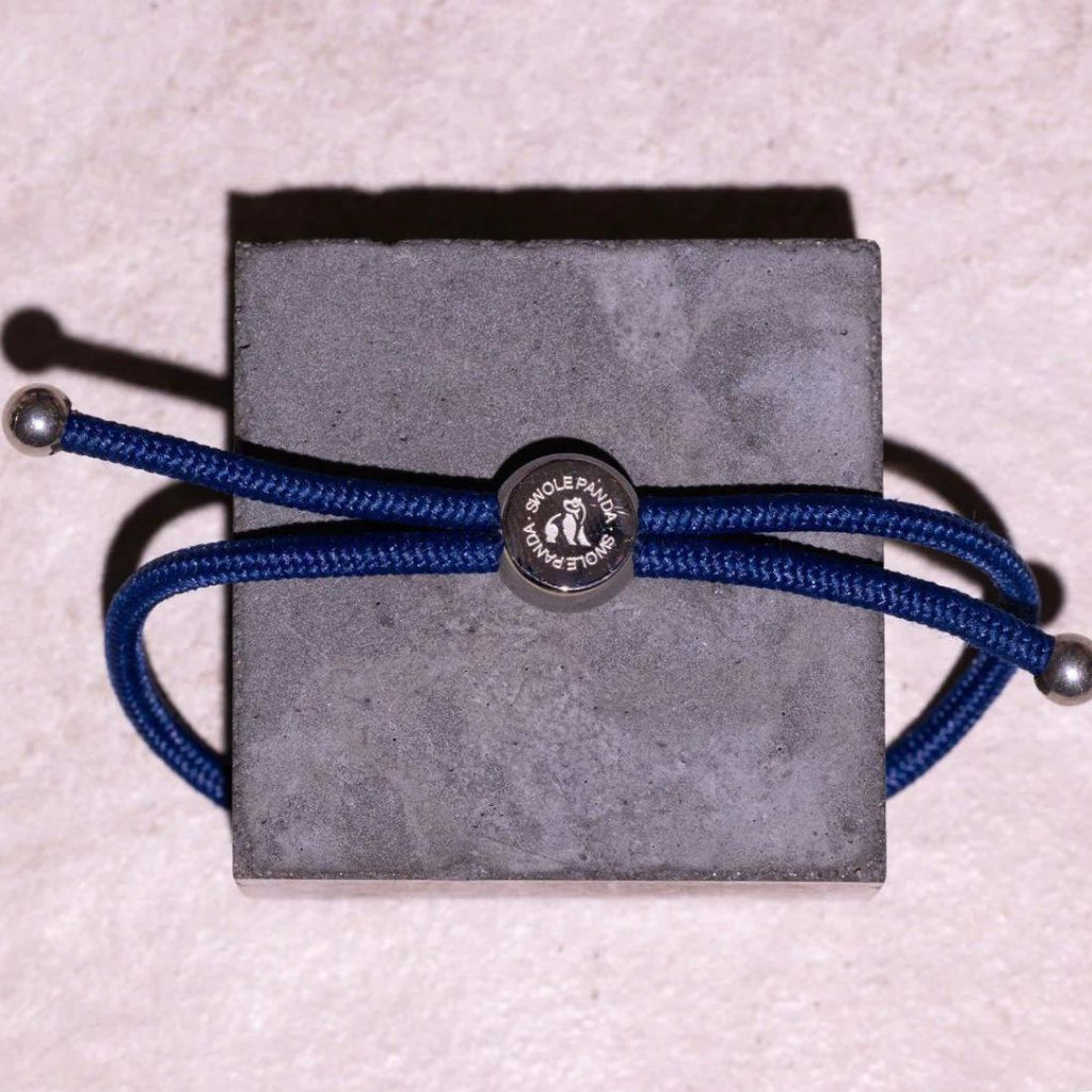 Swole Panda Dark Blue Recycled Rope Bracelet – Sustainable Unisex