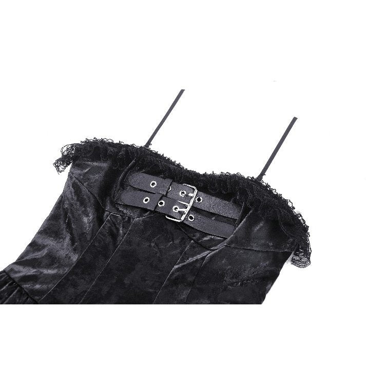 Dark in Love Harriet Punk Shiny PU Leather Layered Corset Dress