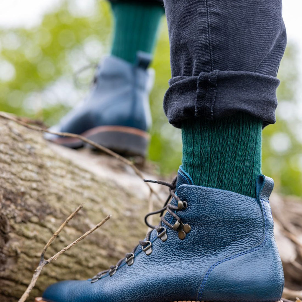 Swole Panda Racing Green Bamboo Boot Socks – Thick Cushioned Knit