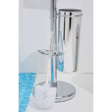 Orsina Linnea Chrome Toilet Brush and Roll Holder – Space-Saving Stand