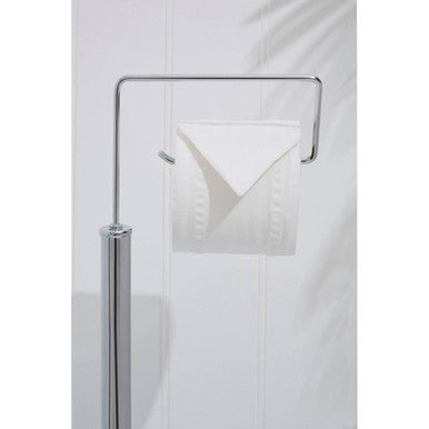 Orsina Linnea Chrome Toilet Brush and Roll Holder – Space-Saving Stand