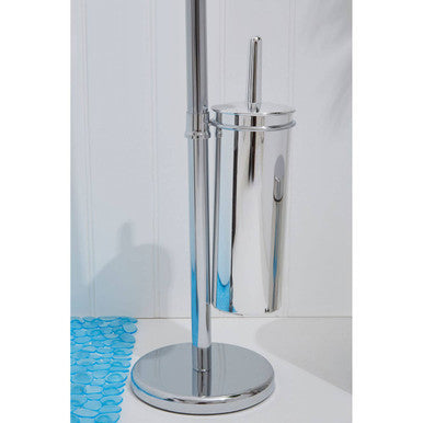 Orsina Linnea Chrome Toilet Brush and Roll Holder – Space-Saving Stand