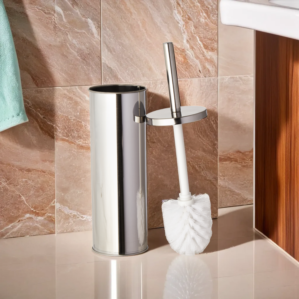 Orsina Indy Stainless Steel Toilet Brush with Holder | Ergonomic Design