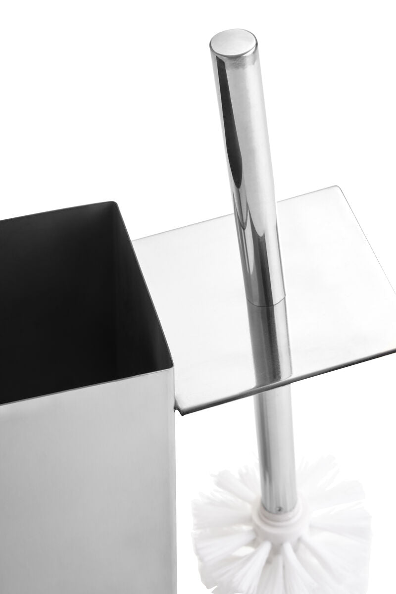 Orsina Indy Square Toilet Brush – Stainless Steel Modern Bathroom Set