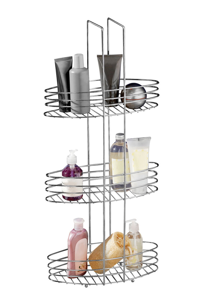 Orsina Dara 3 Tier Chrome Bathroom Organiser | Wire Storage Shelving