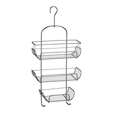 Orsina Dara Three-Tier Chrome Shower Caddy – Durable Metal Storage