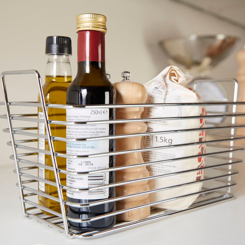 Orsina Dara Chrome Bathroom Caddy – Portable Metal Wire Organizer