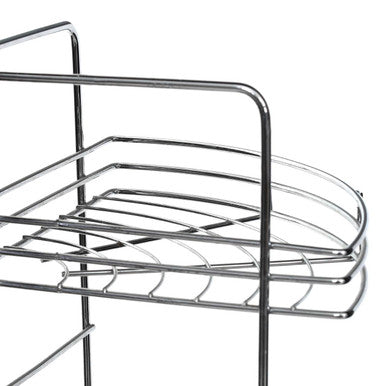 Orsina Dara 5 Tier Chrome Corner Storage Rack | Wire Bathroom Organizer
