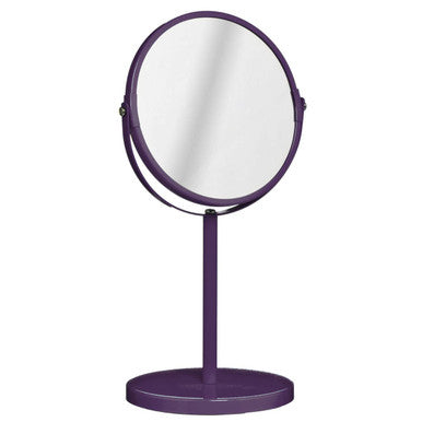 Orsina Purple Swivel Mirror | Double-Sided Magnifying Tabletop Vanity