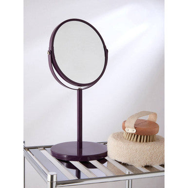 Orsina Purple Swivel Mirror | Double-Sided Magnifying Tabletop Vanity