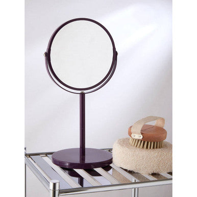 Orsina Purple Swivel Mirror | Double-Sided Magnifying Tabletop Vanity