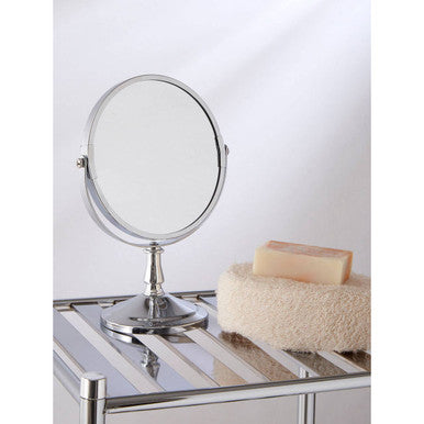 Orsina Cassini Large Swivel Mirror – Chrome Dual-Sided Makeup Mirror