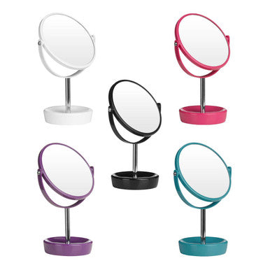 Orsina Turquoise Swivel Table Mirror | Two-Sided Magnifying Vanity