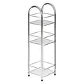 Orsina Dara 3-Tier Chrome Storage Stand – Slim Bathroom Shelving Unit