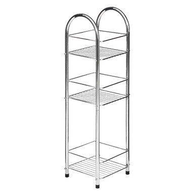 Orsina Dara 3-Tier Chrome Storage Stand – Slim Bathroom Shelving Unit