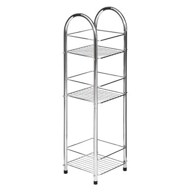 Orsina Dara 3-Tier Chrome Storage Stand – Slim Bathroom Shelving Unit