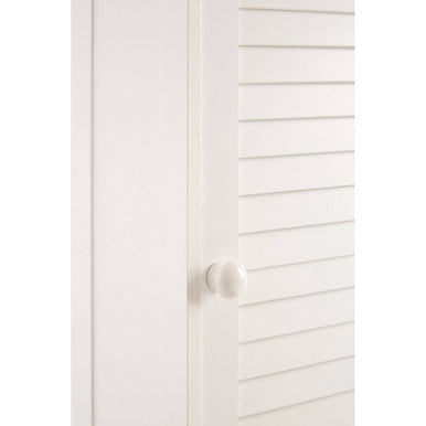 Orsina Shutter White Wood Wall Cabinet – Modern Bathroom Storage