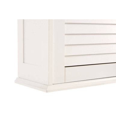 Orsina Shutter White Wood Wall Cabinet – Modern Bathroom Storage